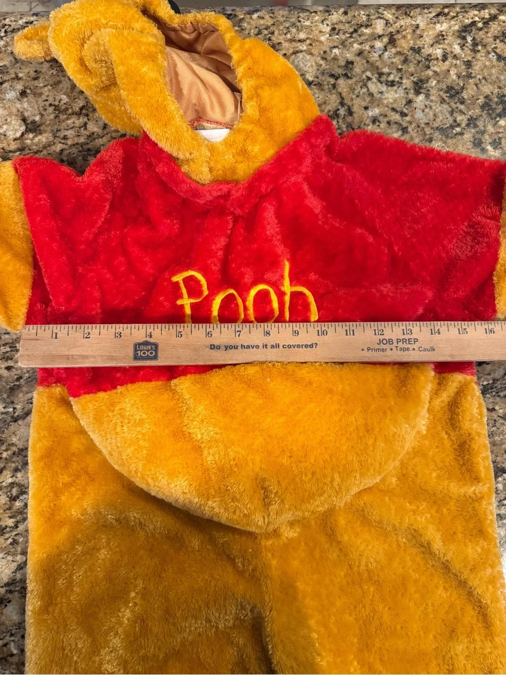 Disney Store vintage Winnie the Pooh Plush one piece jumpsuit Costume Unisex xxs